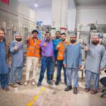 Industrial machine installation at customer site in Pakistan