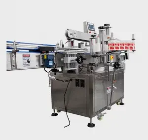 Double side sticker labeling machine for bottles