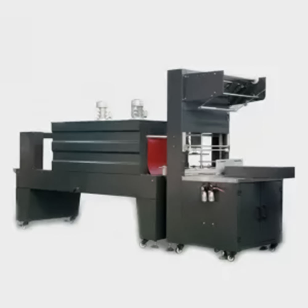 Bottle shrink wrapping machine with PE film