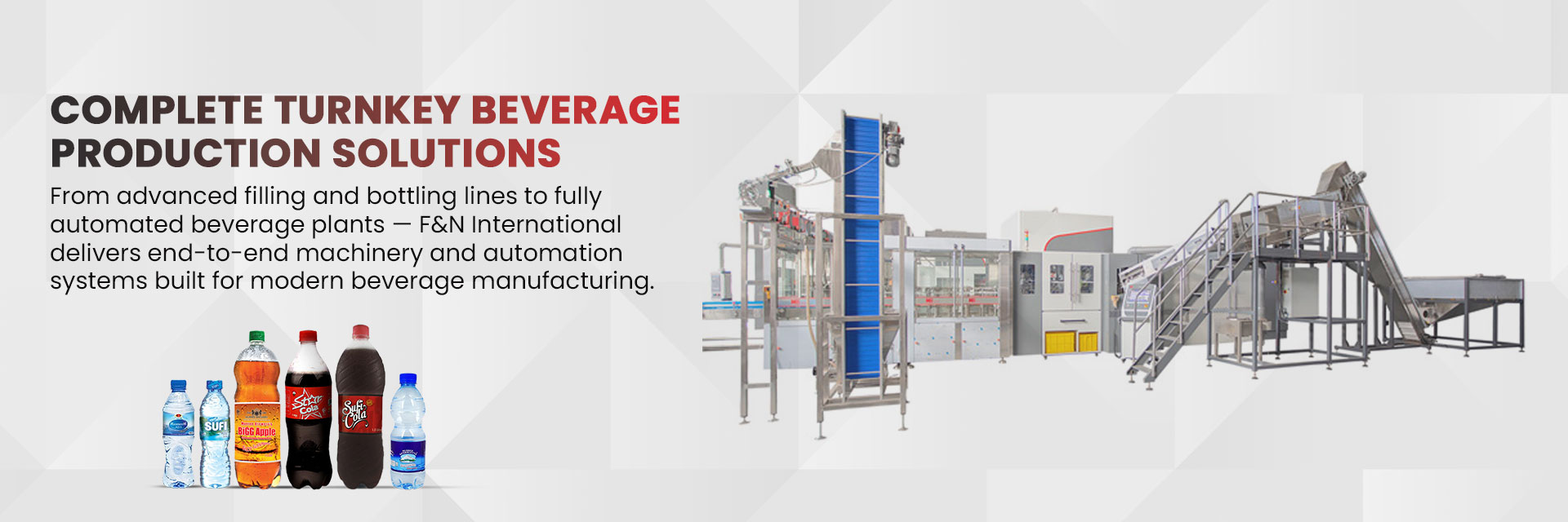 Complete turnkey beverage production solutions