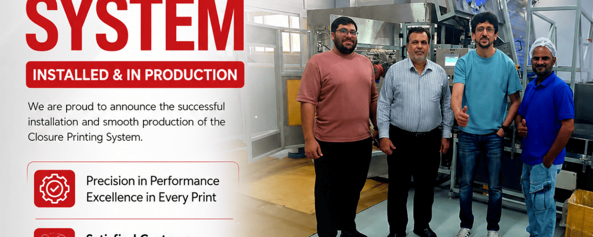 Closure Printing machine Successfully Installed